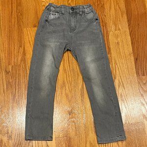 Denim&Co Boy's Grey Jeans - size 6-7 years